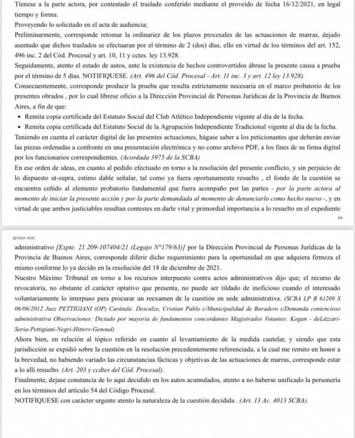 @Mati_Martinez Elecciones | Denegado el pedido de levantar la medida cautelar solicitada por el oficialismo ayer en la audiencia.