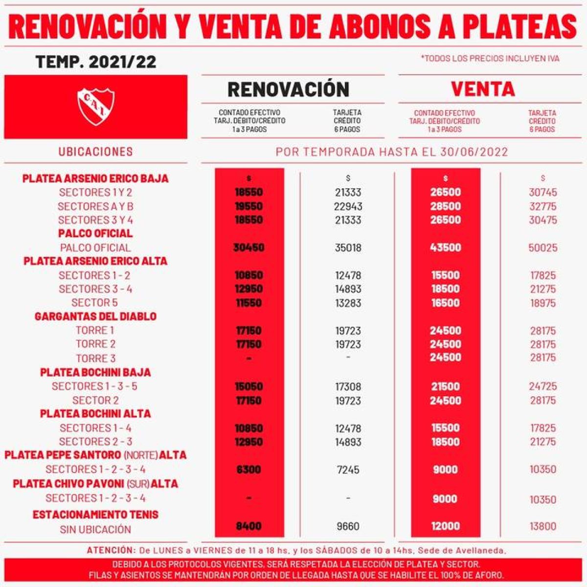 @Independiente Con o sin WhatsApp, mañana comienza la venta y renovación de abonos para volver al LdA .