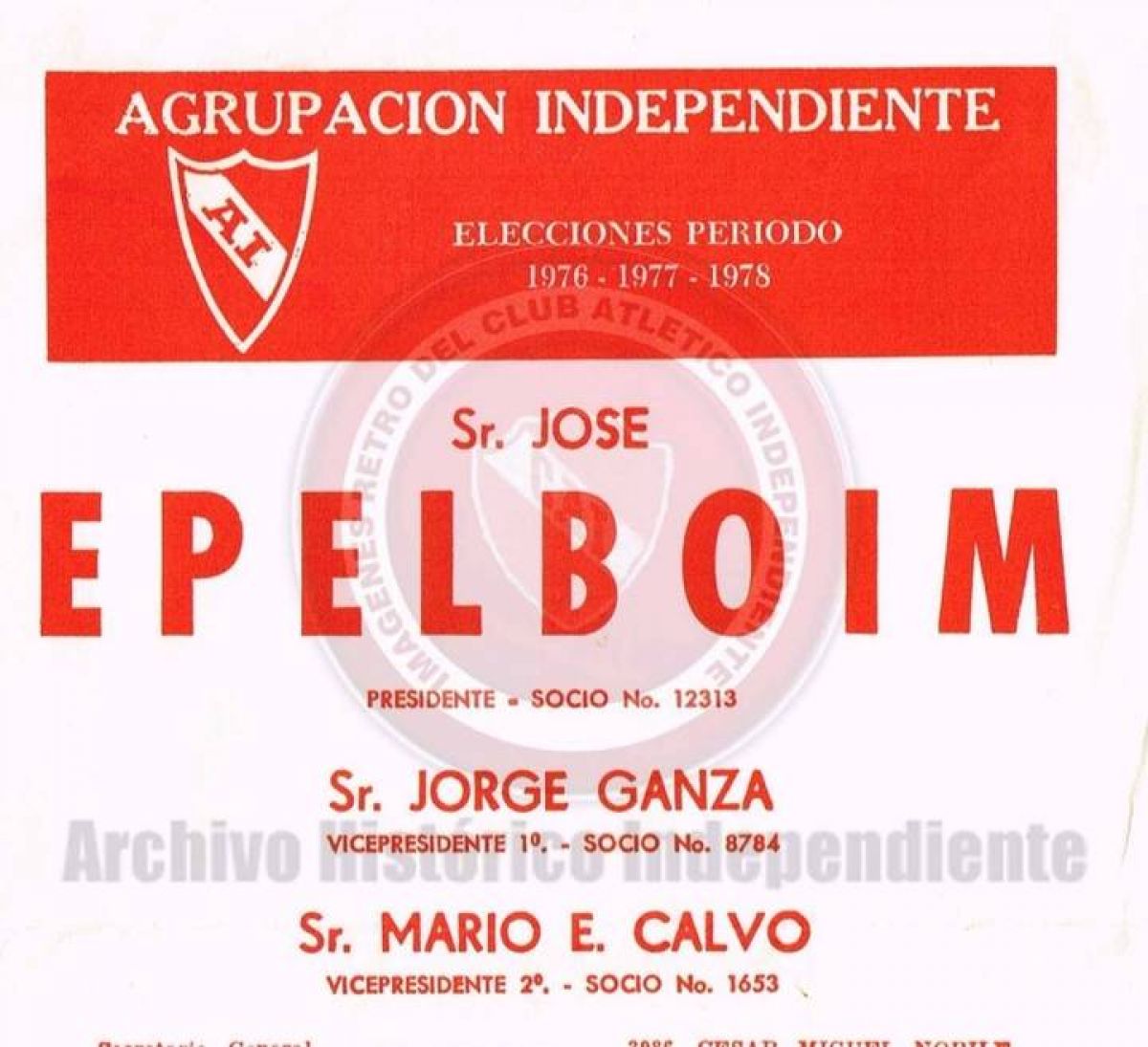 Gran Campeón) RECUERDOS. José Epelboim: "Serás eterno como el tiempo y florecerás en cada 28 de Noviembre"...