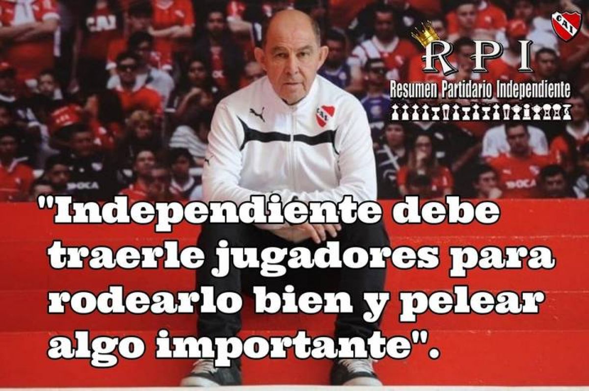 Ricardo Bochini: "Me gusta mucho Crespo con Kohan. Independiente tiene que apuntar todo ahí. El profe es de los mejores en Argentina. Crespo es un técnico que tiene mentalidad ganadora, que juega de igual a igual y siendo ofensivo".