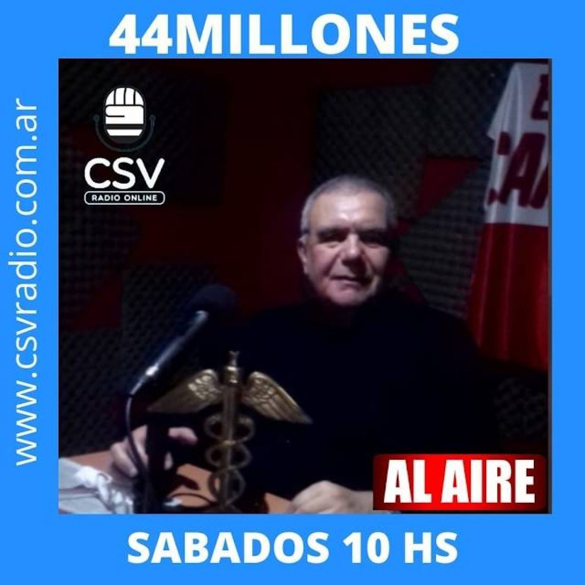 #CSV Radio Online ) Los sábados a las 10.00 horas (de la mañana) llega @44Millones con la conducción de Daniel Galoto.- CSV Radio Online @CSVRadio_online .-