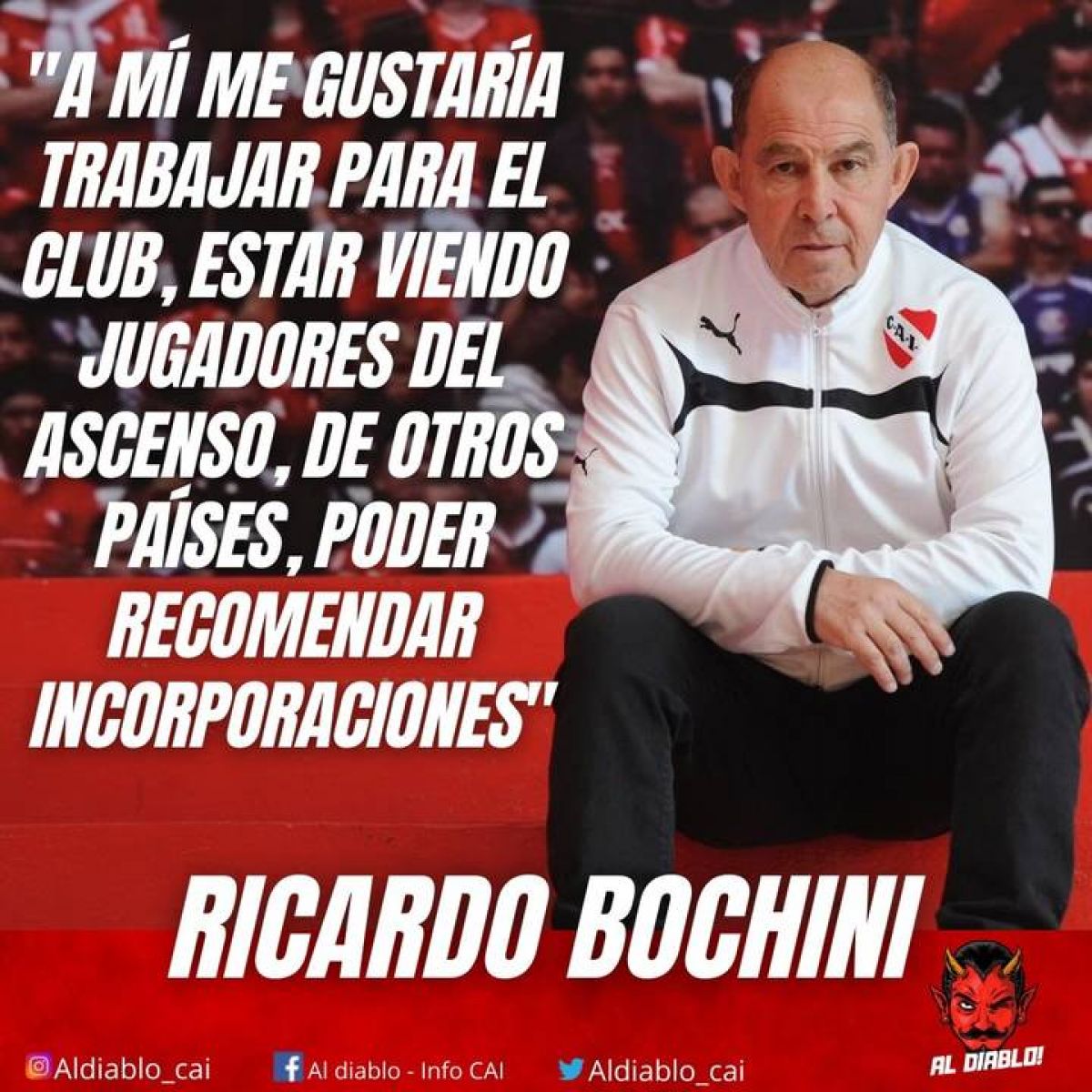 Palabras de Ricardo Enrique Bochini al aire en el programa "#Independiente El gran campeón"... @INDEPENDIENTEgc @calderadiablo .-