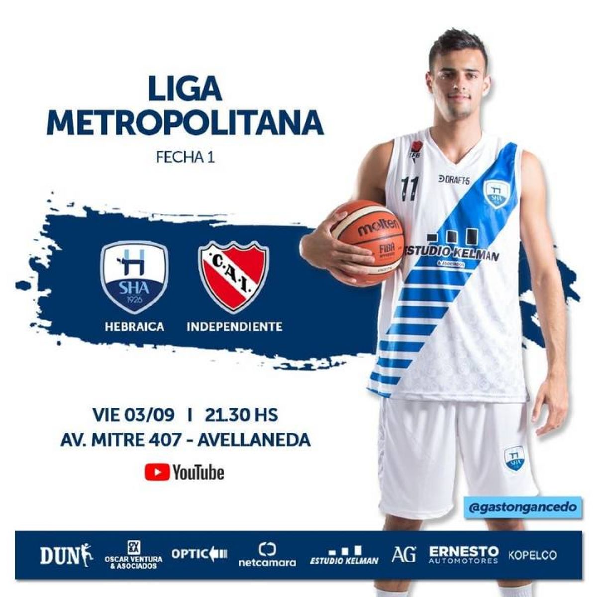 BÁSQUETBOL ROJO: #INDEPENDIENTE PERDIÓ ANTE HEBRAICA.-