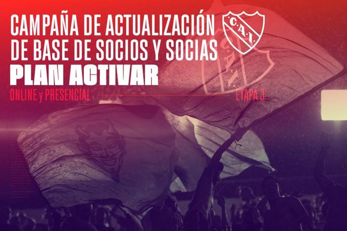 Club Atlético Independiente ACTUALIZACIÓN DE SOCIOS Y SOCIAS - ACTIVAR.-