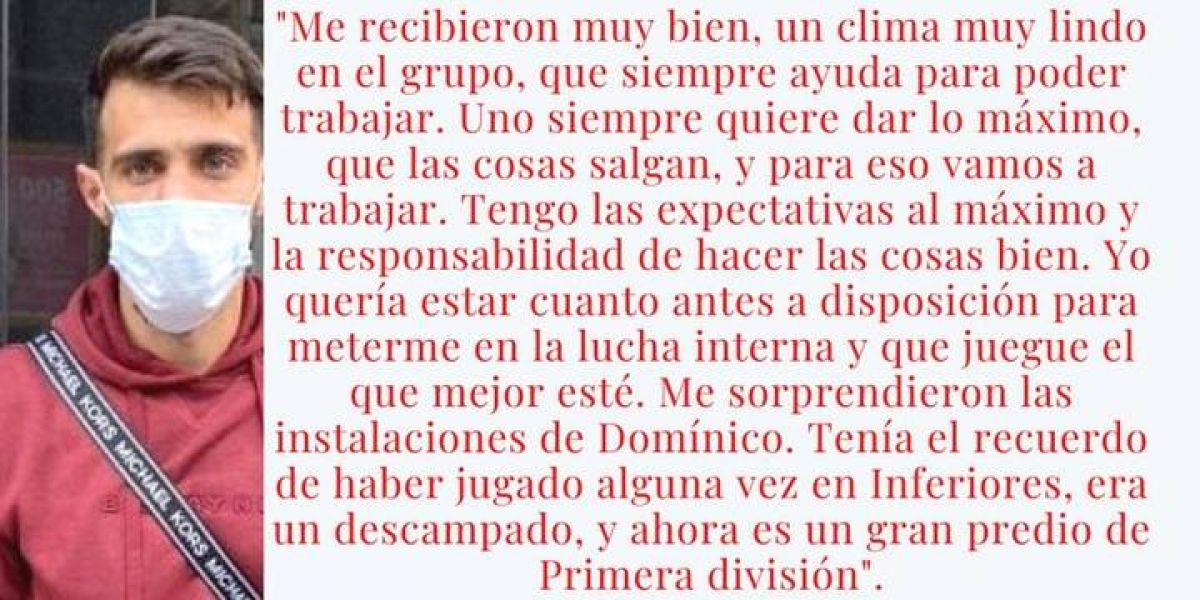 @GuidoSacarelo ) #Independiente| Joaquín Laso, primer refuerzo del semestre para Julio Cesar Falcioni, habló en @INDEPENDIENTEgc Radio.