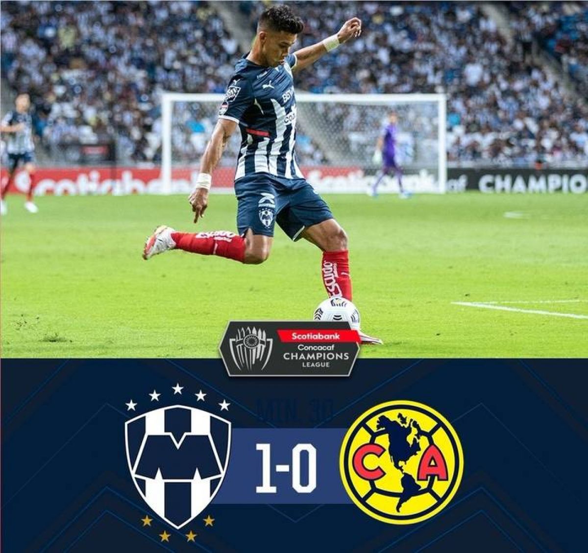 @nelsonlafit Maxi Meza campeón de la Concachampions con Rayados de Monterrey.