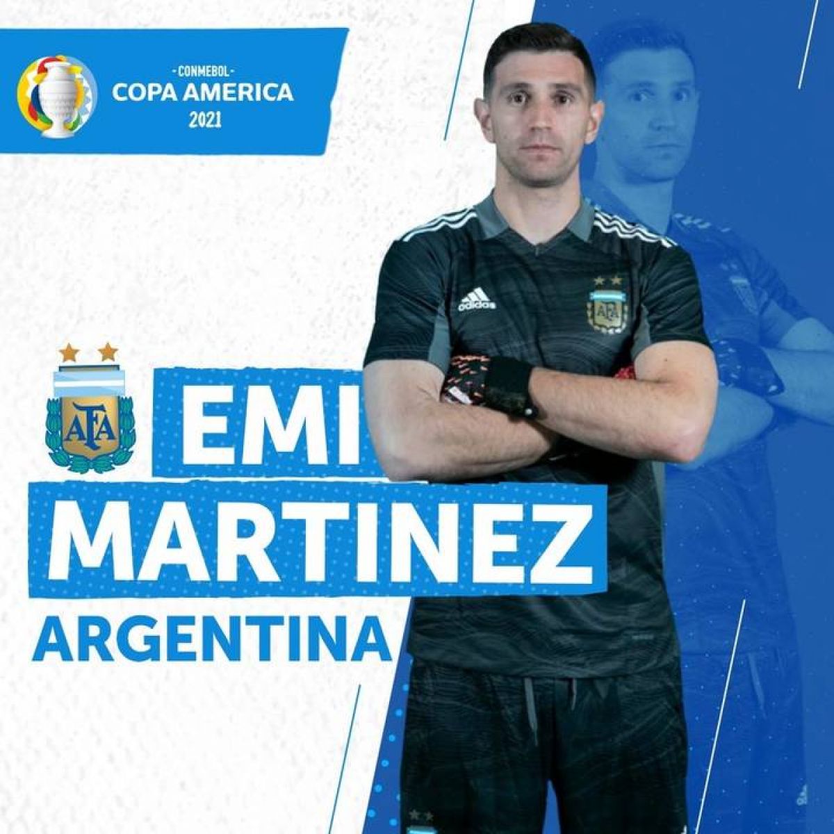 Emi Martínez @emimartinezz1) Un honor representar a mi país en una Copa América.